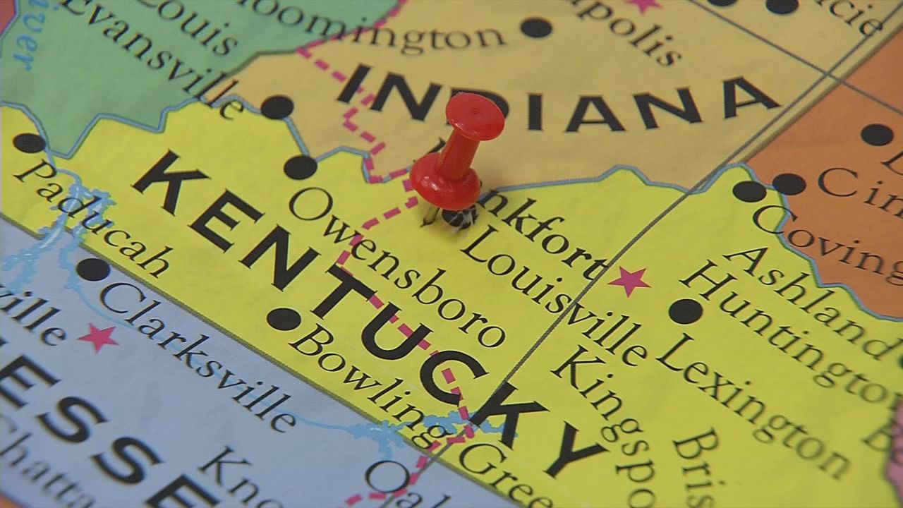 Louisville on map
